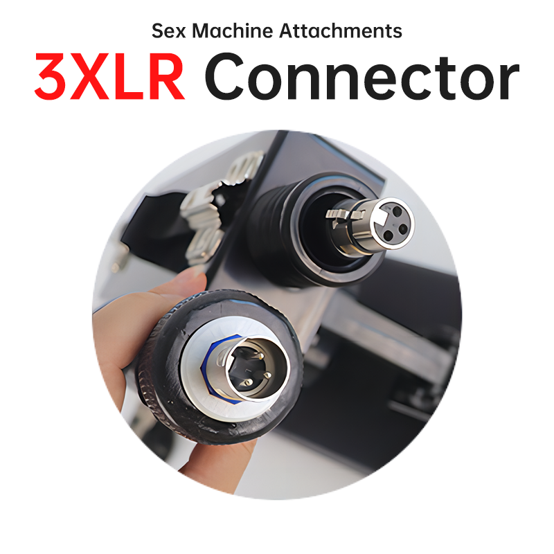 Double-headed Extension Rod for Sex Machine With 3XLR Connector