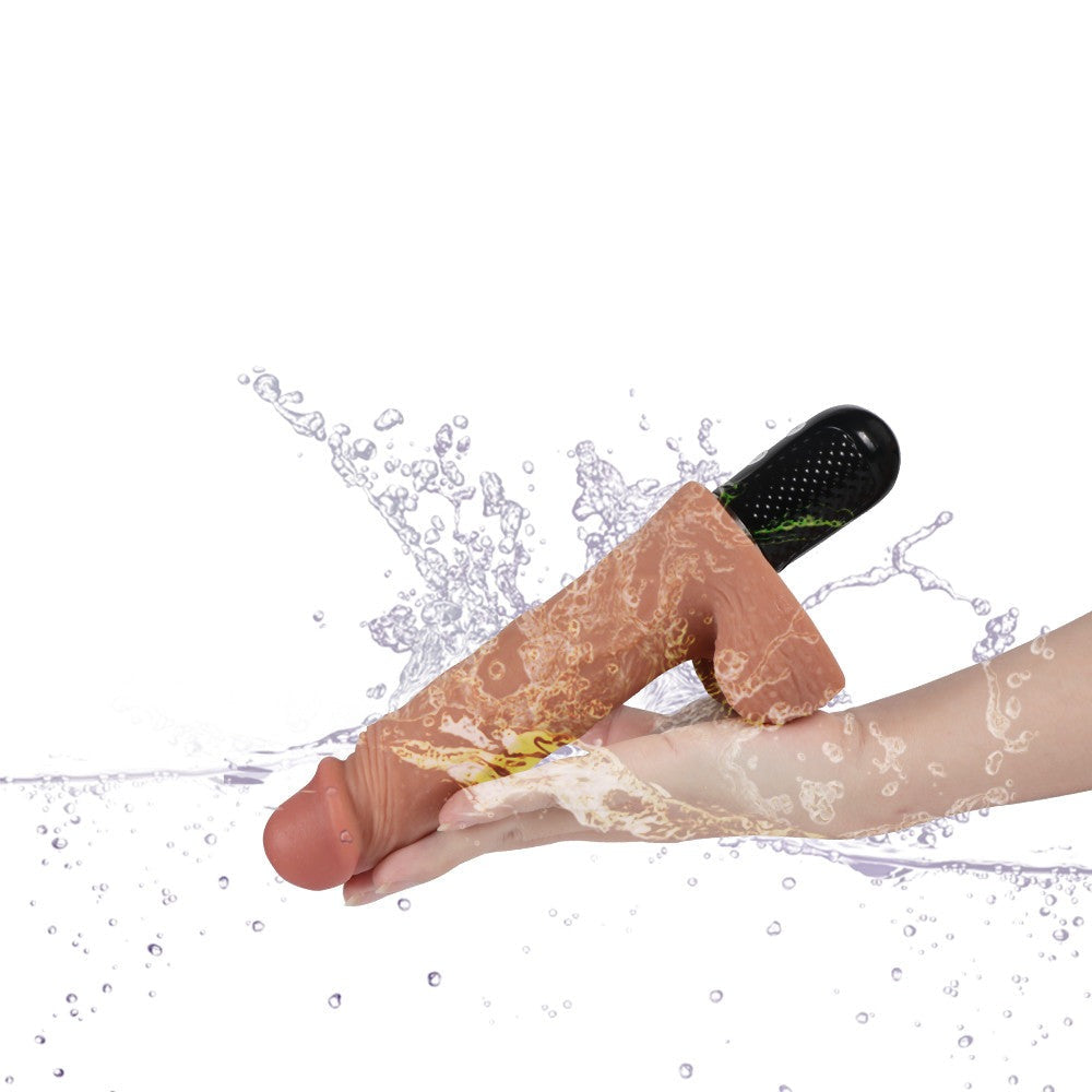Handheld Vibrating Silicone Dildo Waterproof & Easy To Clean