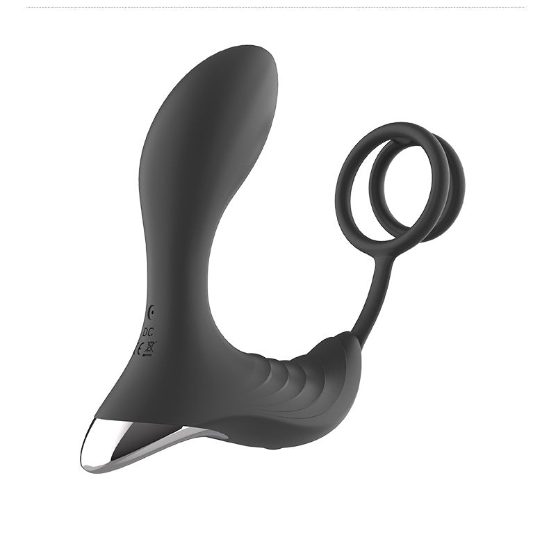 Prostate Massager with Cock Ring Side