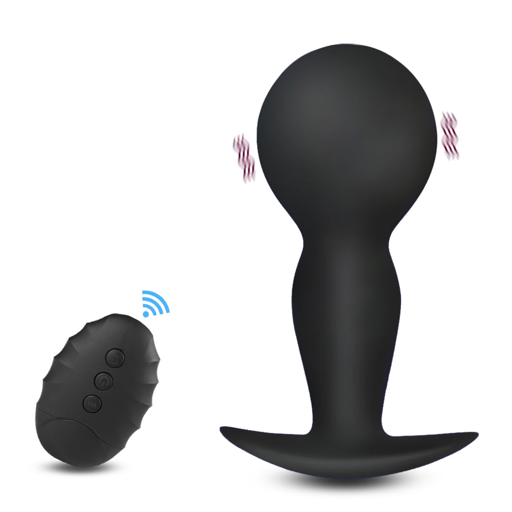 Remote Control Rechargeable Butt Plug With Inflatable Tip