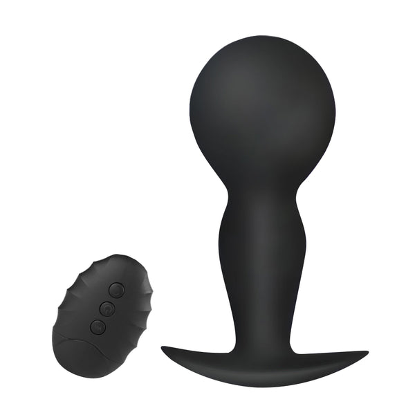 Remote Control Rechargeable Butt Plug With Inflatable Tip