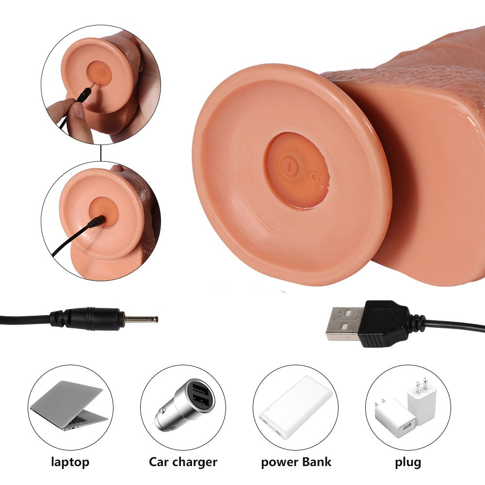 20 Frequency Realistic Penis Vibrator USB Charging