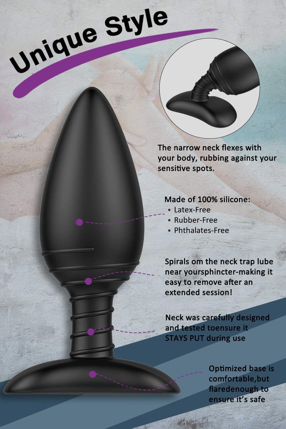 Anal Vibrator with Remote Control 