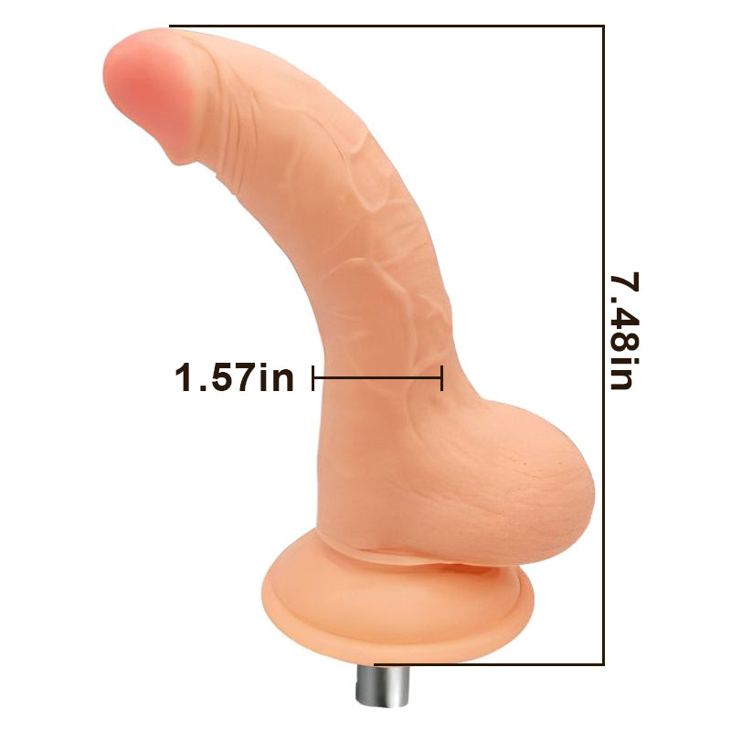 7.48" Curved Realistic Dildo Size 