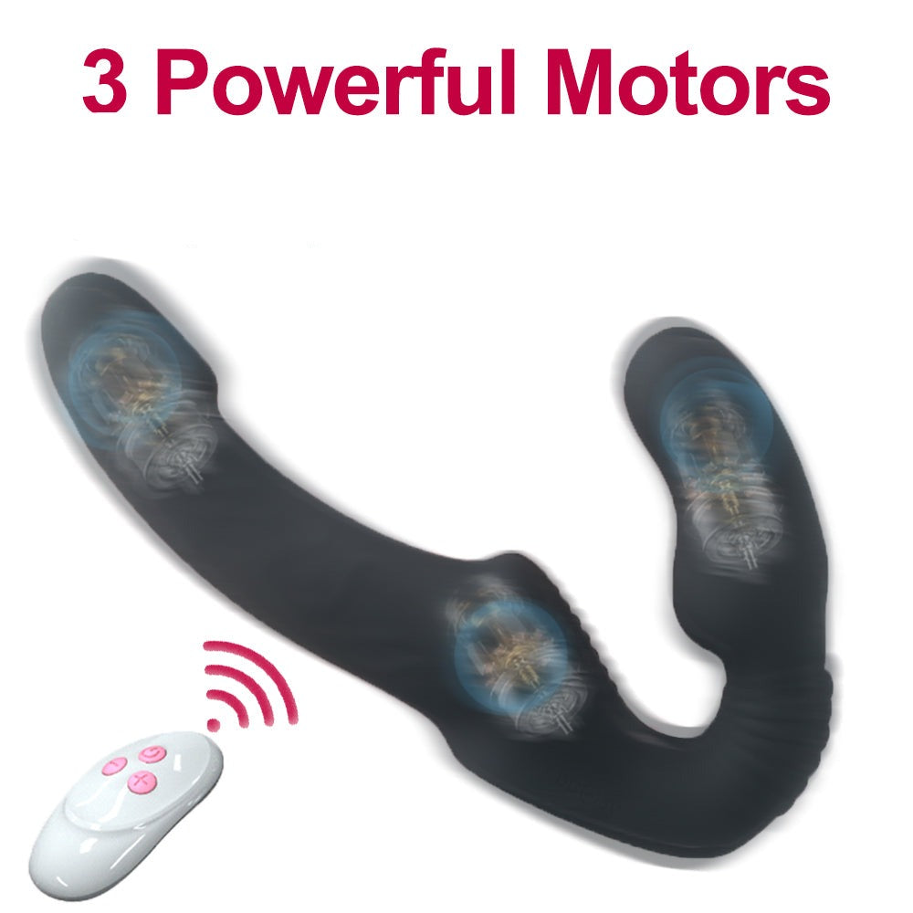G-spot dildo with 3 motors